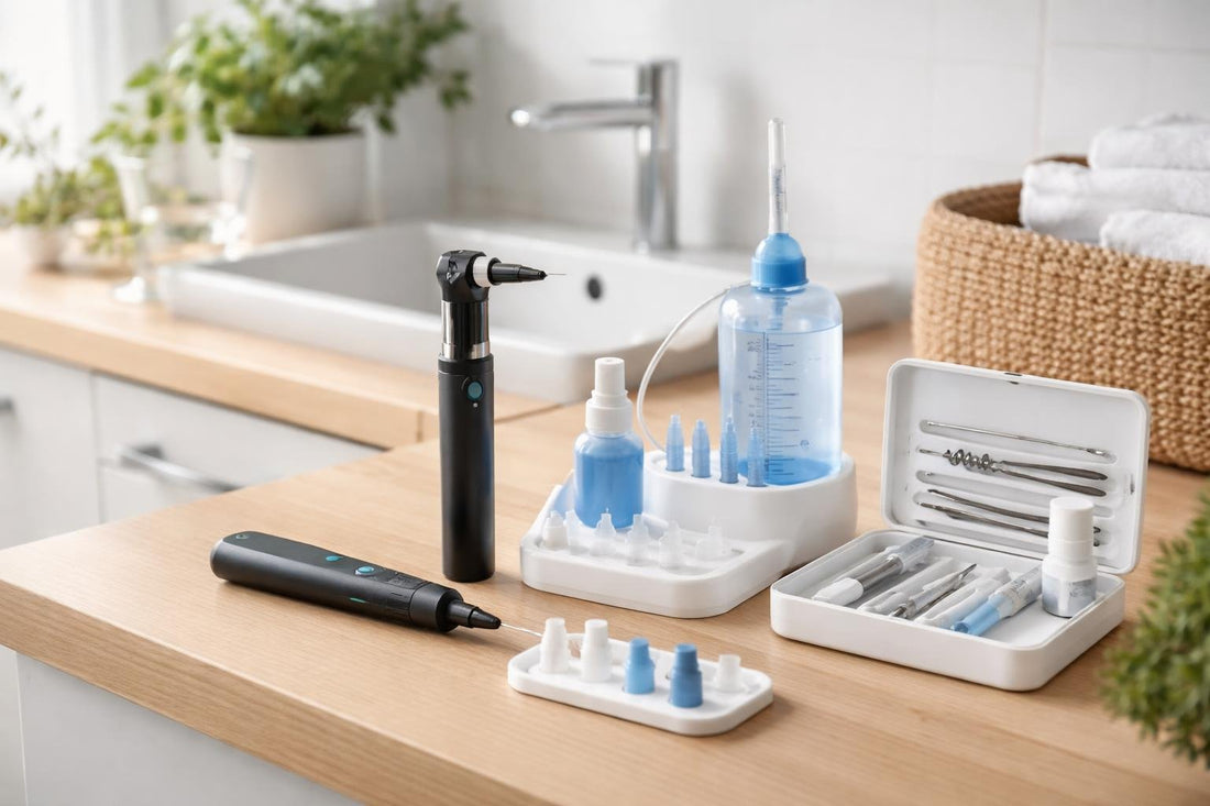 At-home earwax removal kit with otoscope and tips