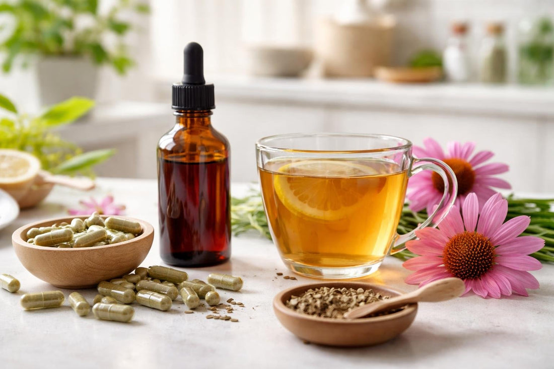 Echinacea capsules, tincture and tea for seasonal support