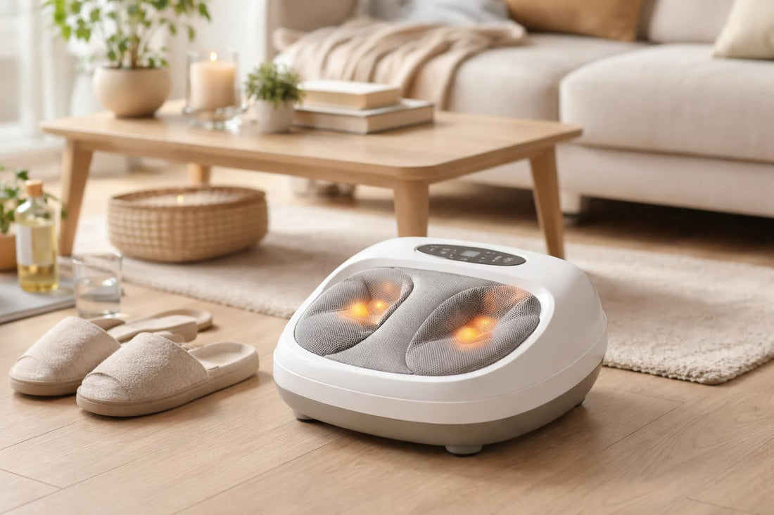 compact electric foot massager for small flats