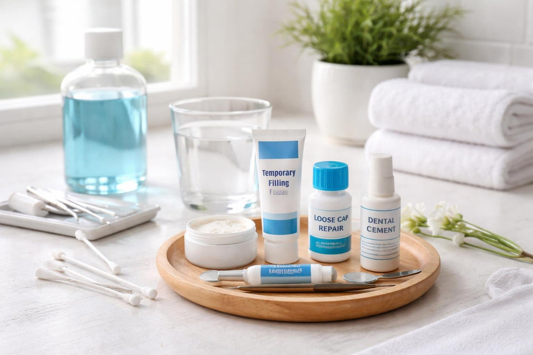 Temporary dental filling and crown cement used safely at home