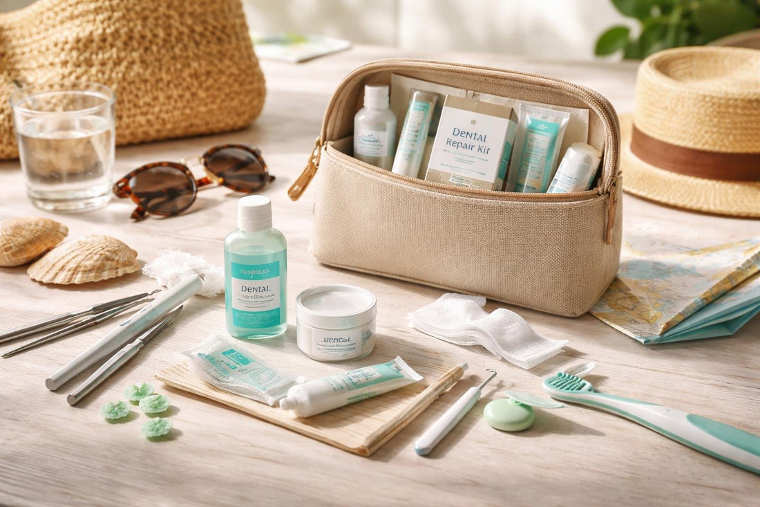 Emergency dental repair kit packed for holiday