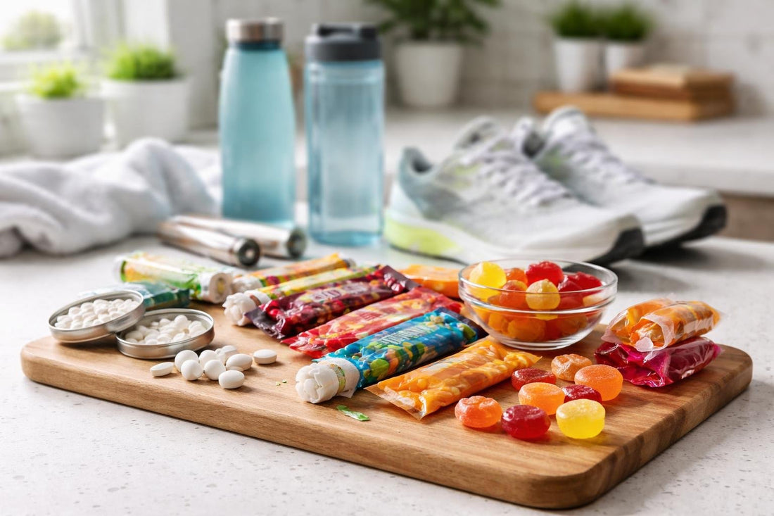 assorted endurance energy sports candy and mints