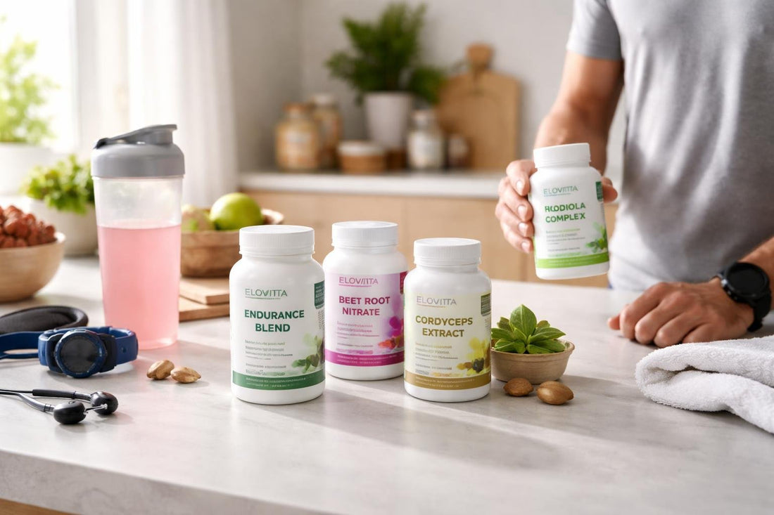 Runner choosing herbal endurance supplements in London