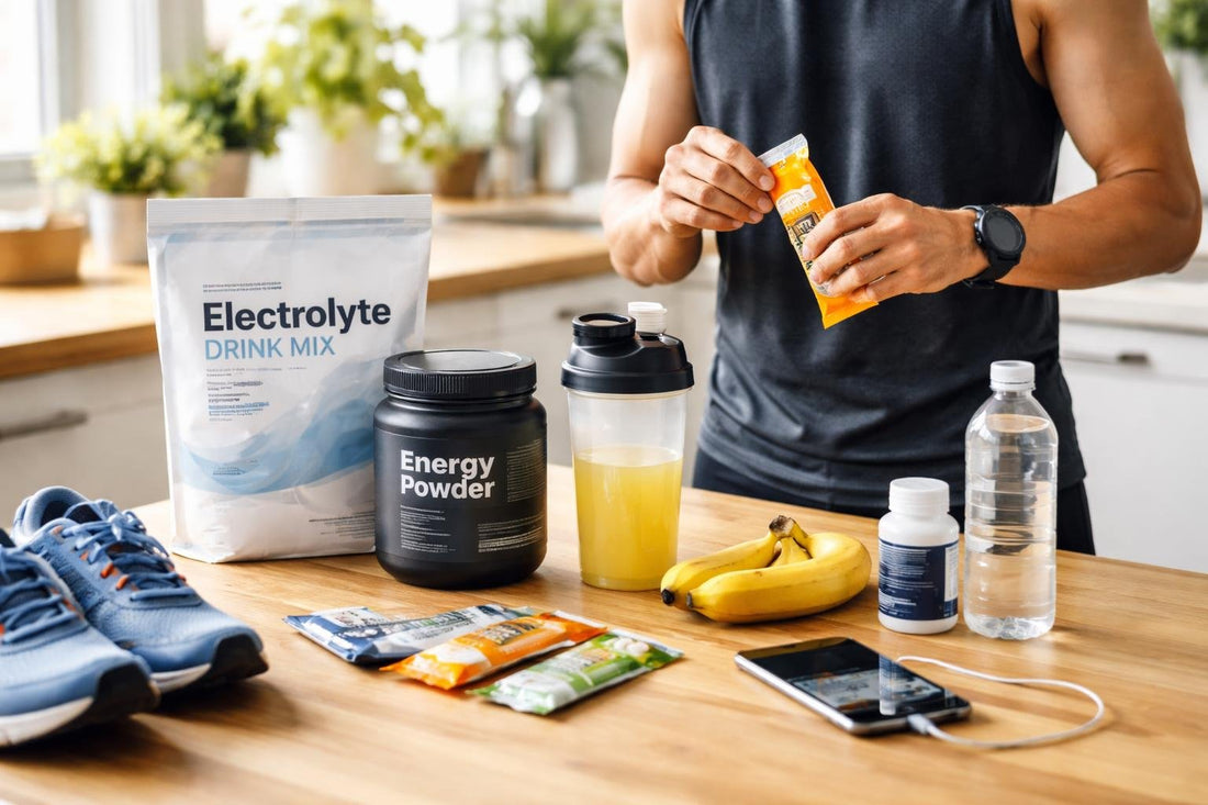Runner refuelling with gels and supplements during training
