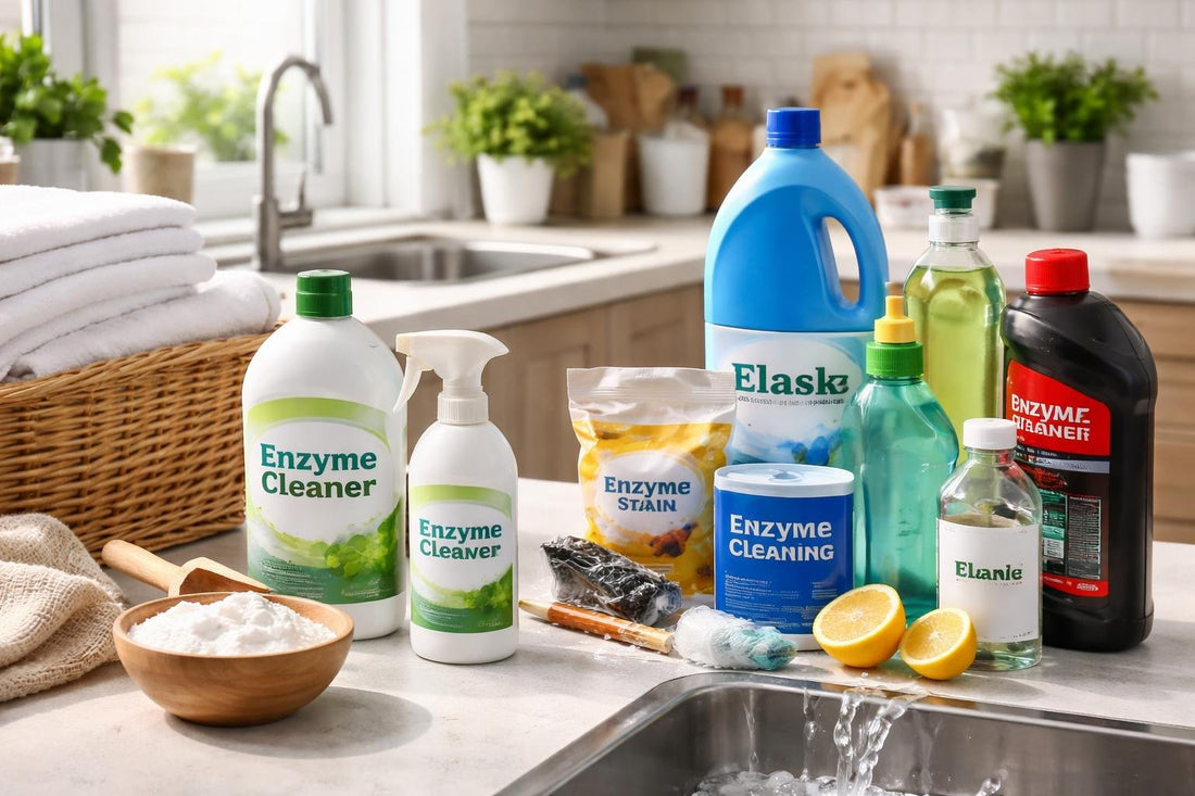 Enzymatic cleaning products and household alternatives
