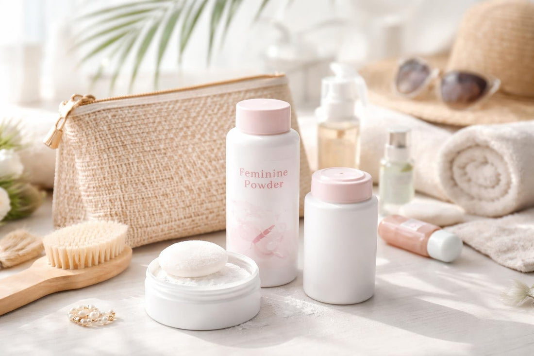 Feminine powder travel tips and sensitive skin care