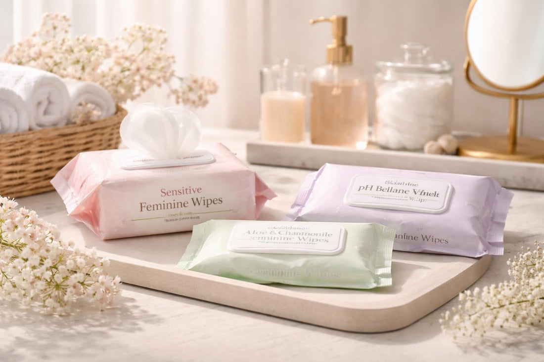 Feminine wipes essentials range for sensitive skin