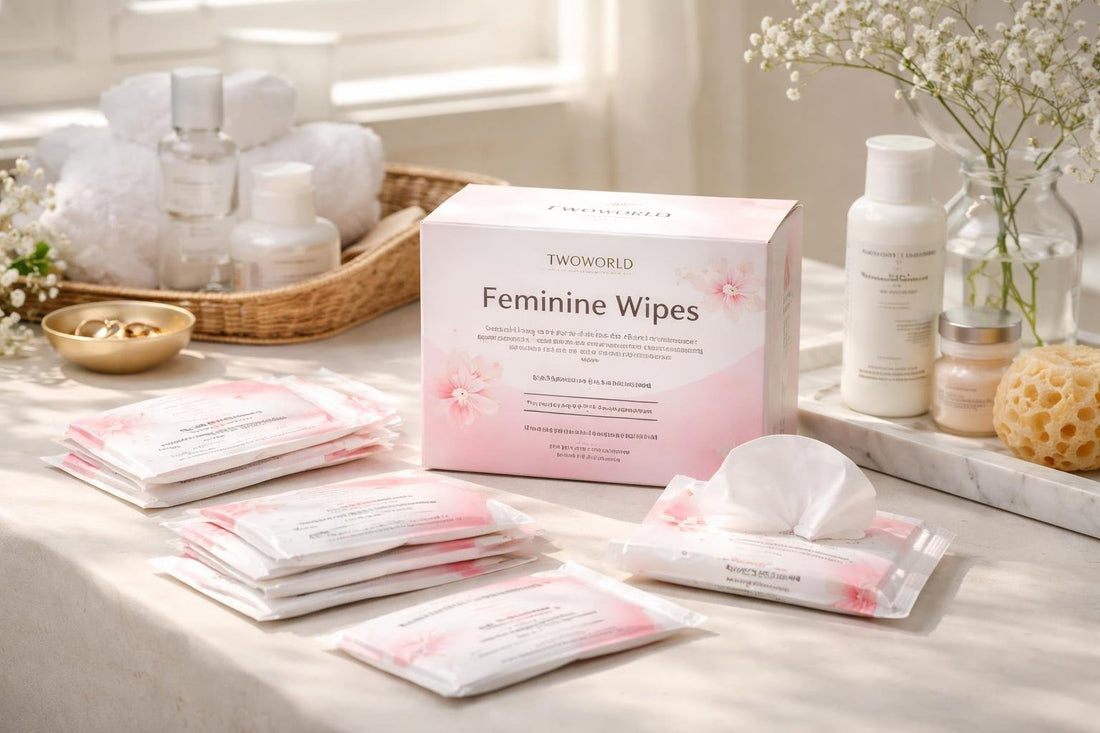Feminine wipes essentials range for sensitive skin care