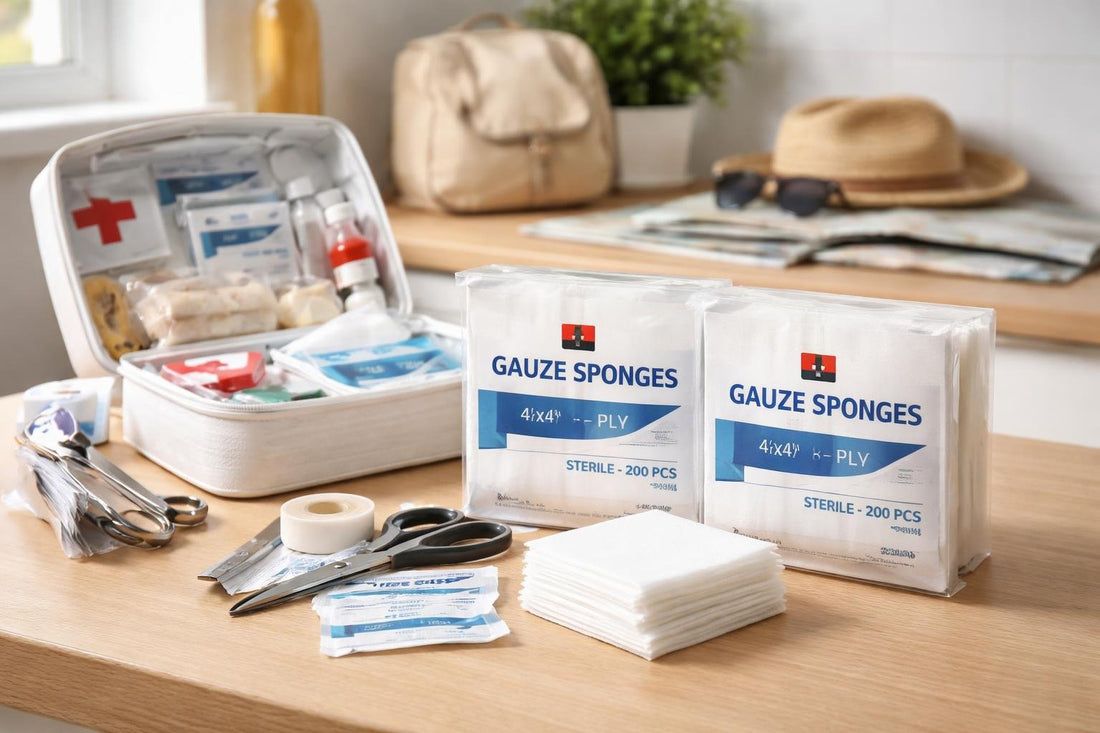 Travel first aid gauze kit essentials image