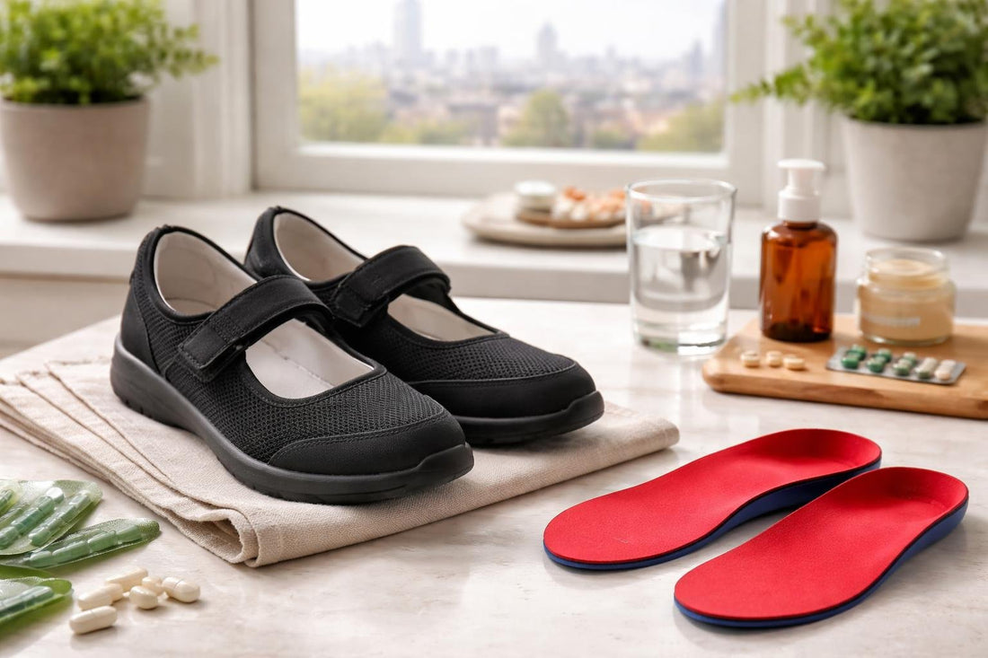 Comfortable orthotic sandals and insoles for city walking