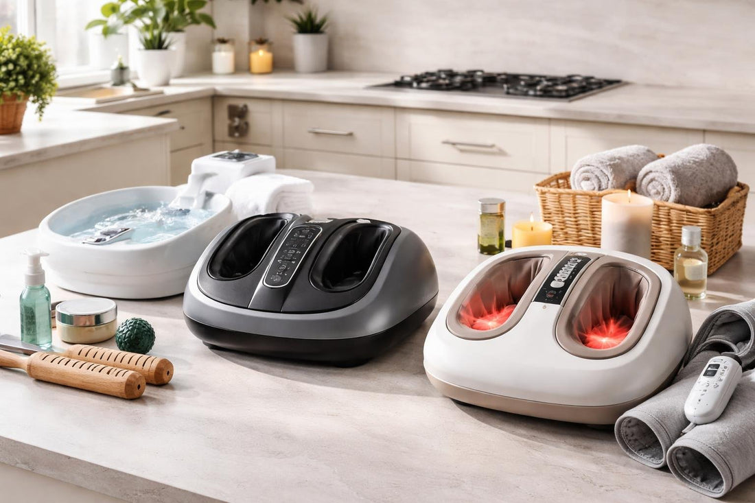 vs of electric foot massagers showing features and use cases