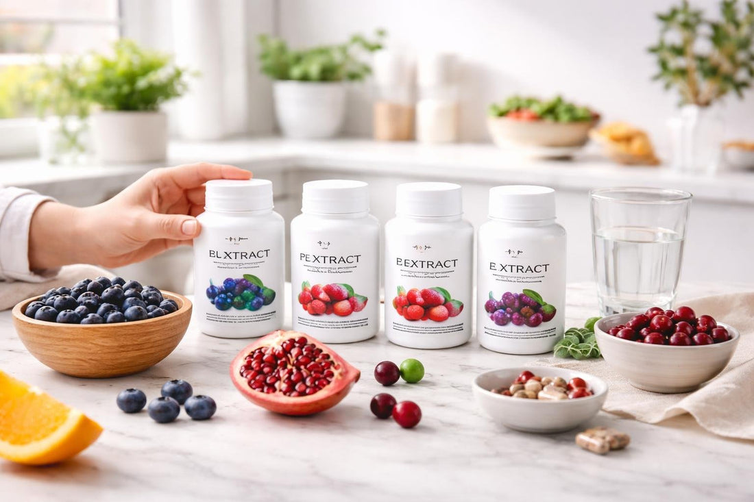 Beginner choosing fruit extract supplements in a UK collection