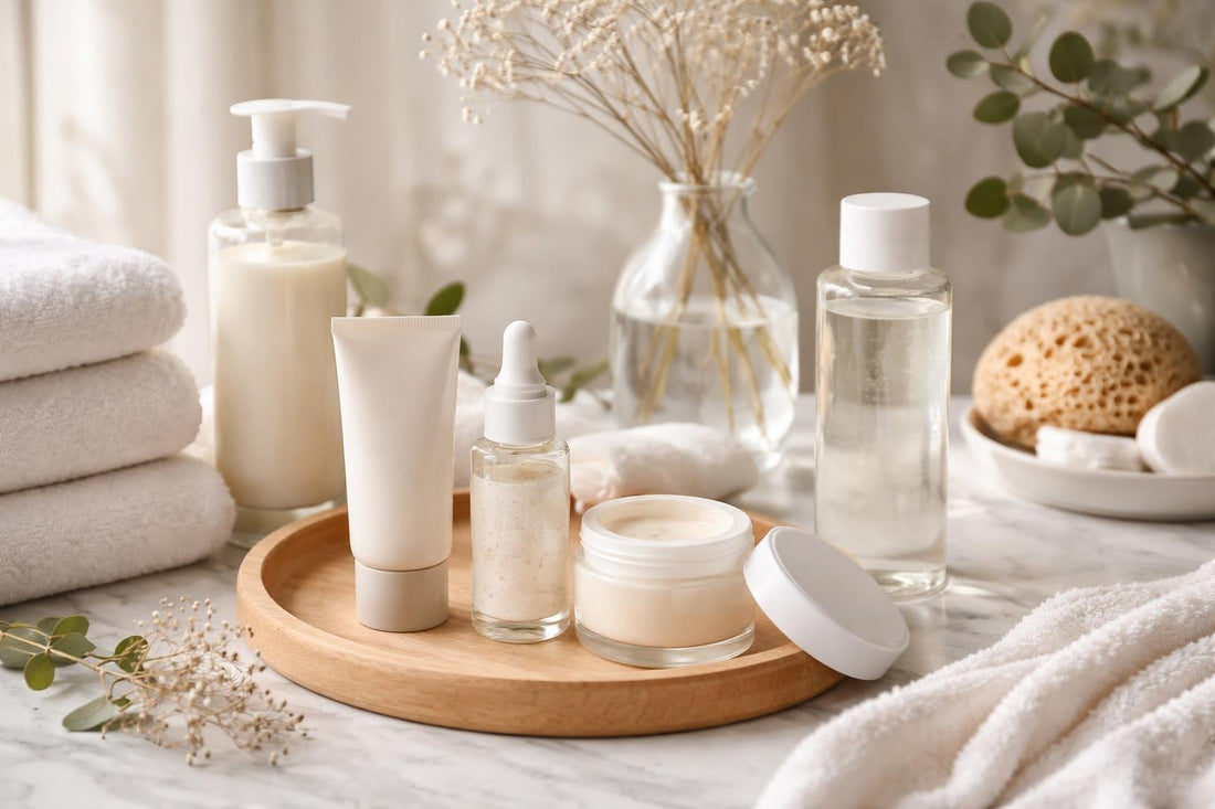 Gentle skincare routine for eczema, psoriasis and rosacea