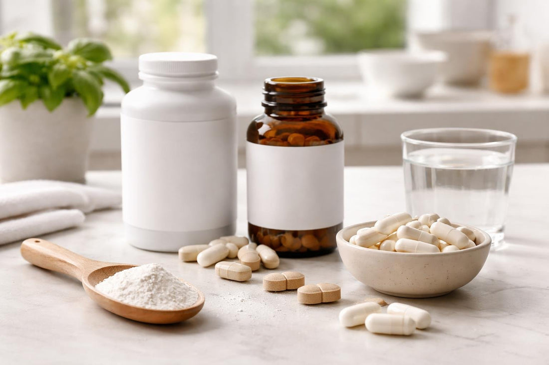 Glucosamine supplements capsules tablets and powder for joint support