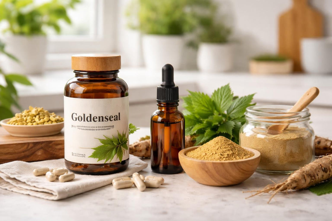Goldenseal supplements capsules tincture and powder
