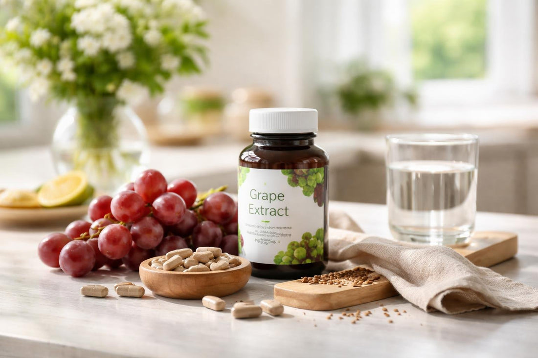 Grape seed extract capsules for daily antioxidant support