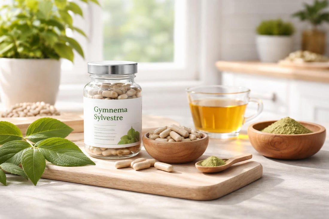 Gymnema sylvestre leaves and capsules for seasonal wellbeing support