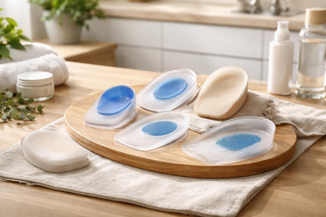 assorted heel cushions and heel cups on display