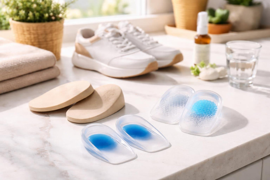 Heel cushion and heel cup inserts for everyday shoes