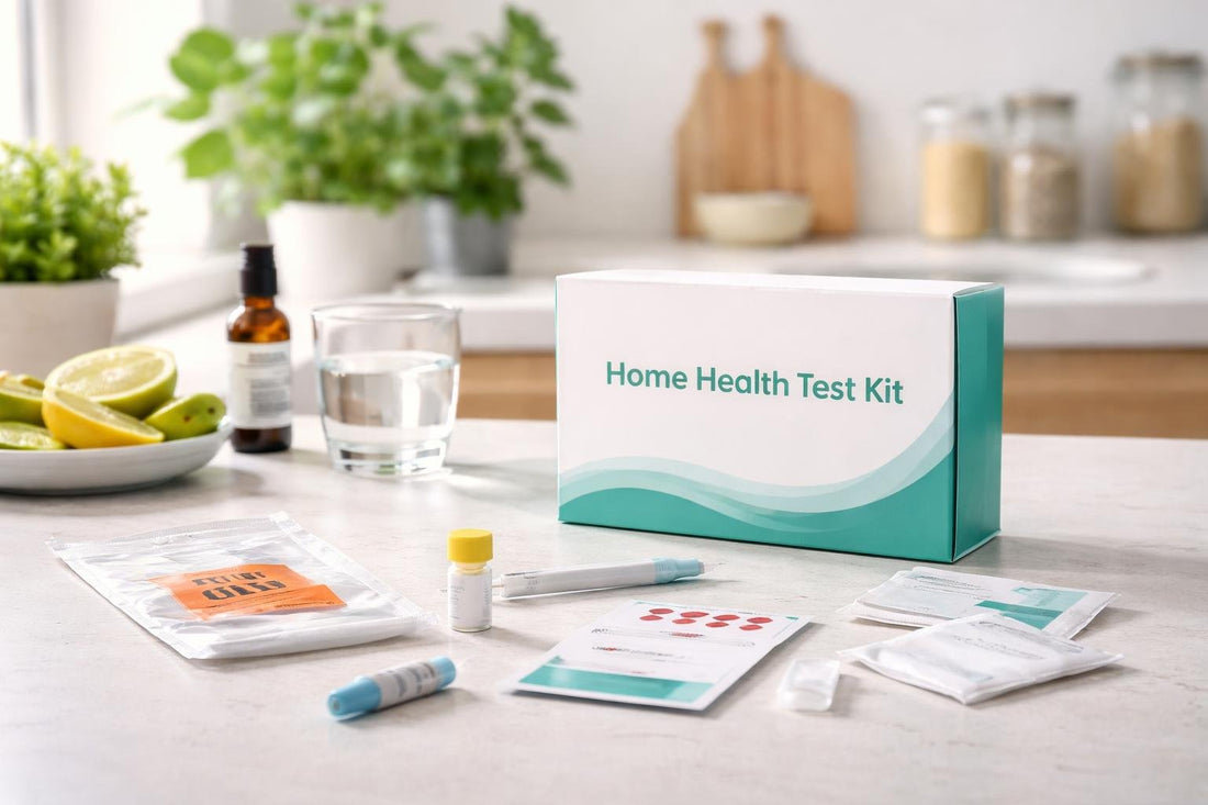 Home health testing kit for cholesterol and vitamin D