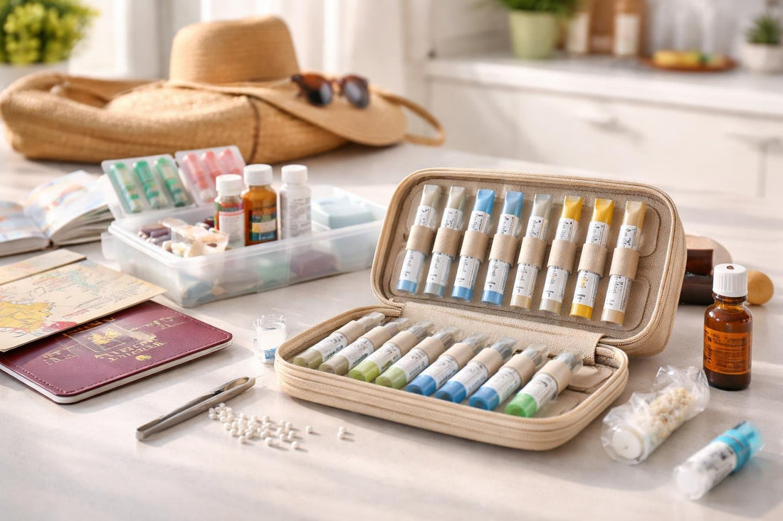 Single homeopathic remedies travel first aid kit