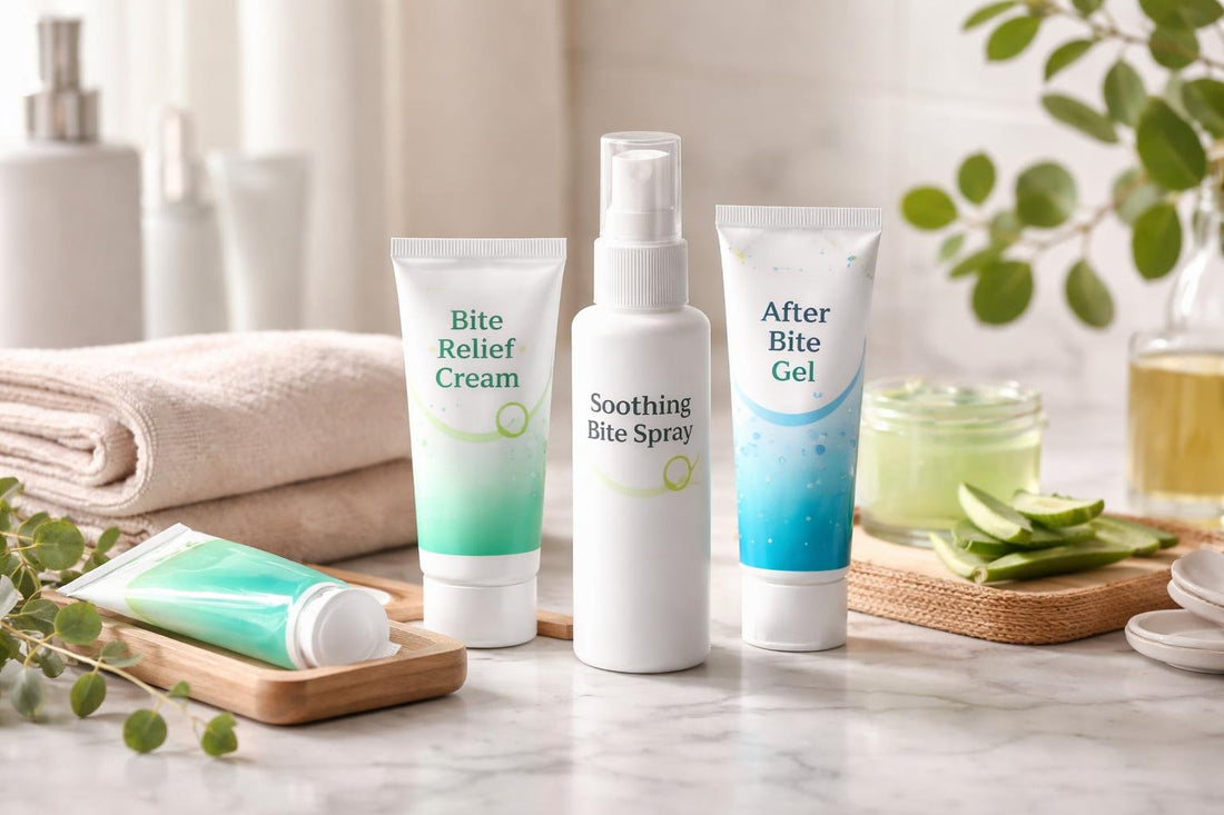 Creams, gels and soothing sprays for insect bites