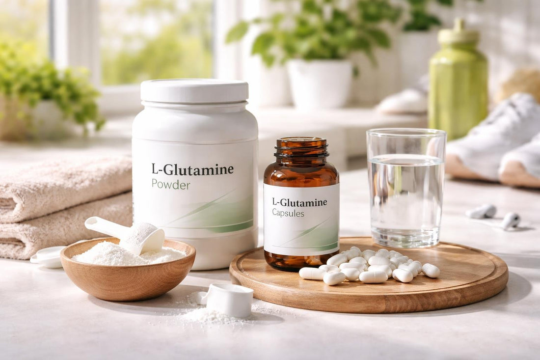 L-glutamine powder and capsules for spring training recovery