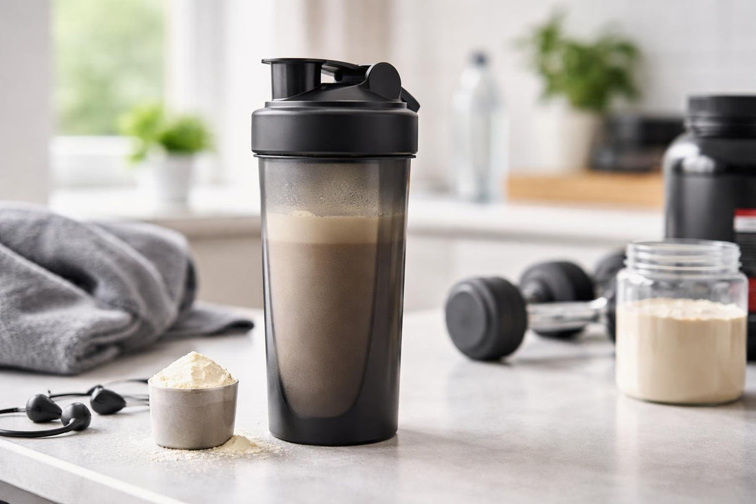 Leakproof sports nutrition shaker bottle for gym mixes
