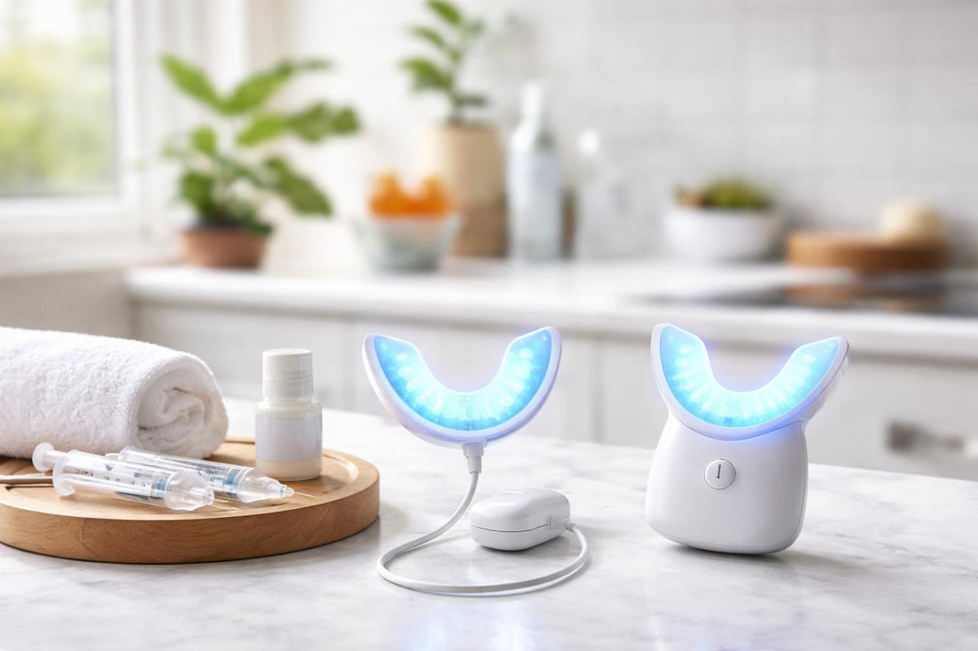 LED teeth whitening accelerator lights on display UK