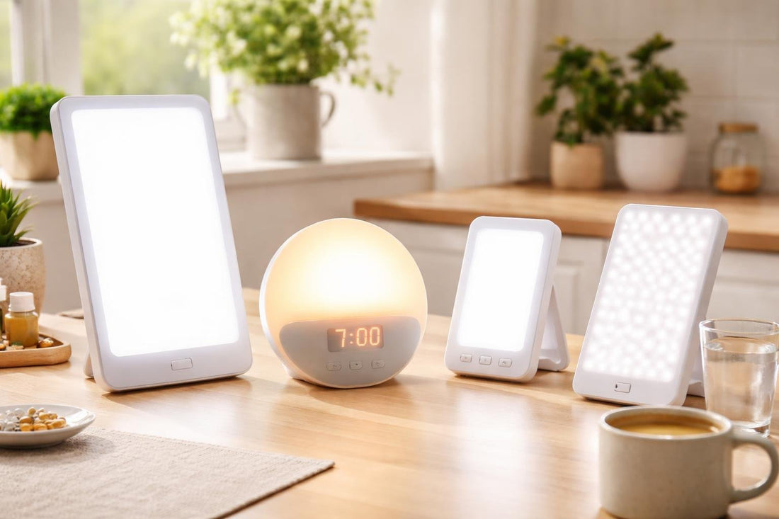 assorted light therapy devices for UK home use