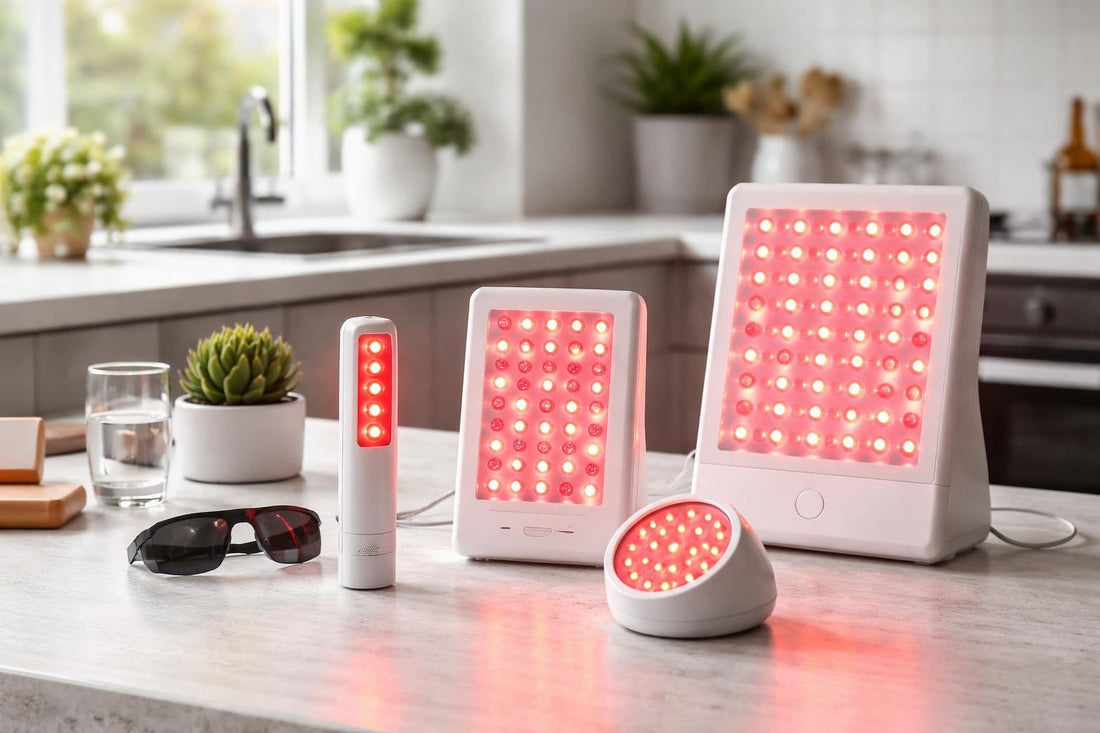 Compact red and near-infrared light therapy devices