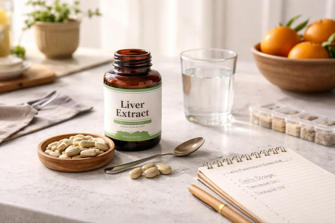 Liver extract supplement capsules and dosing guide