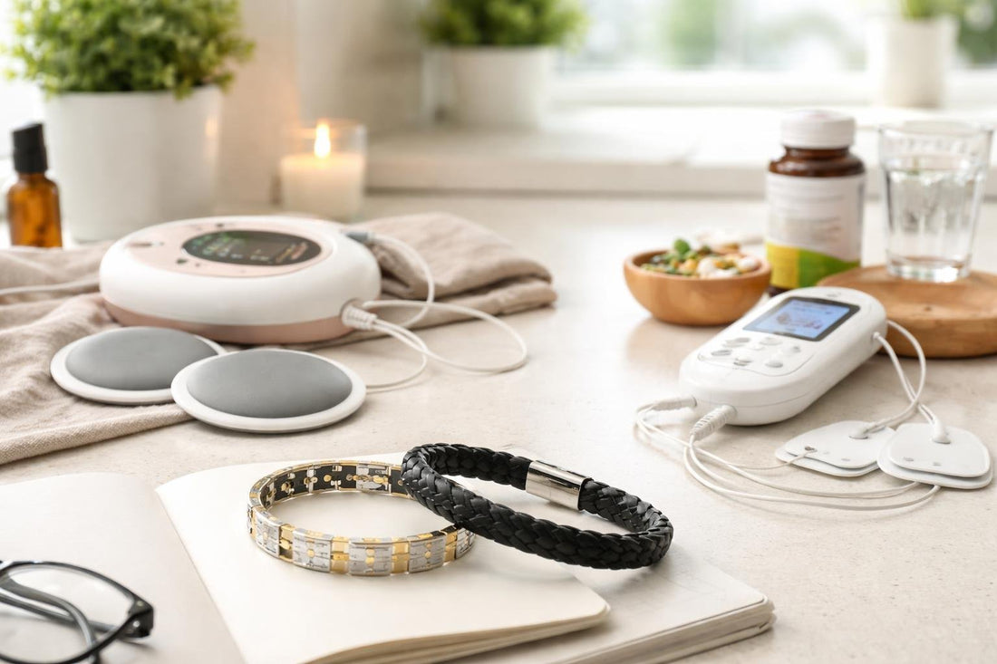 Magnetic therapy bracelets and alternative pain relief devices