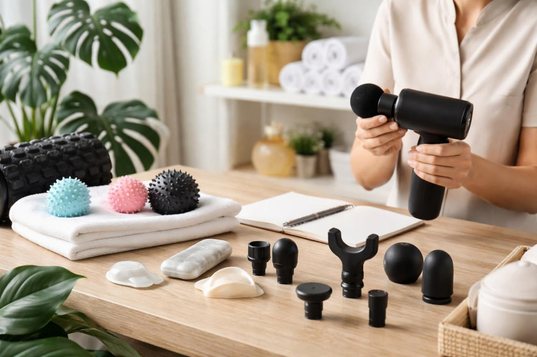 Therapist checking massage tools for safe fit