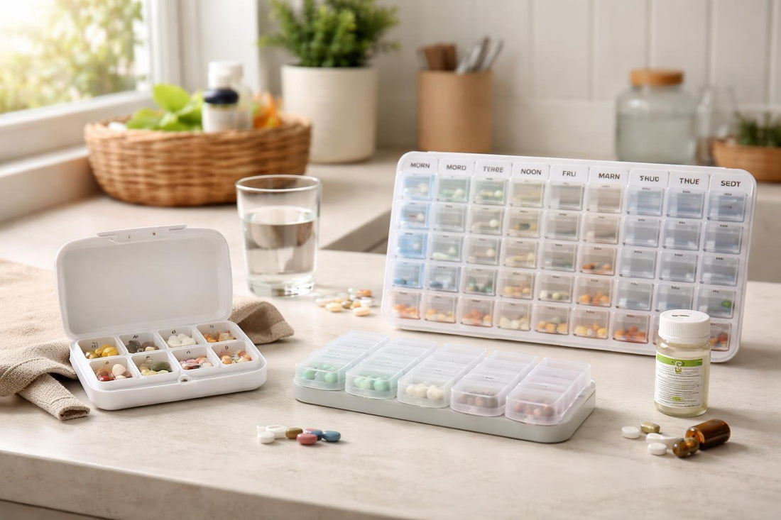 Medication aids organisers and travel cases for carers