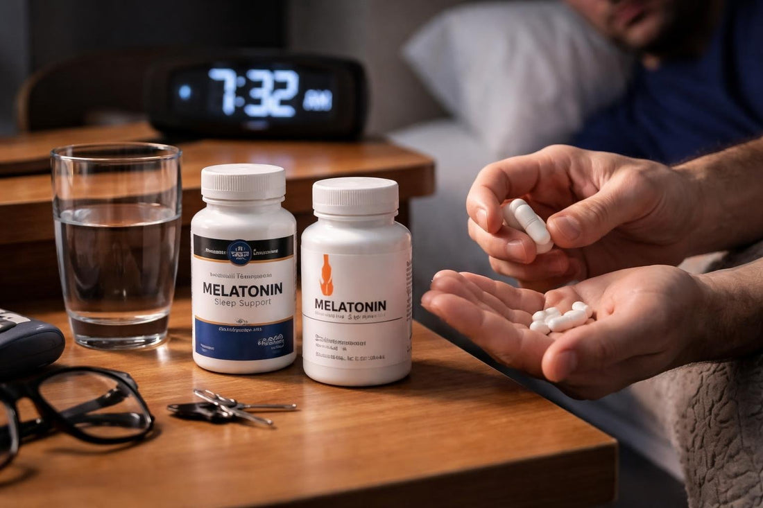 Shift worker taking melatonin for sleep support