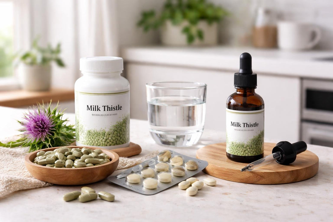 Milk thistle supplement formats capsules tablets and tincture