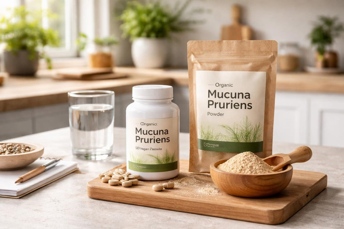 Mucuna pruriens capsules and powder for UK shoppers