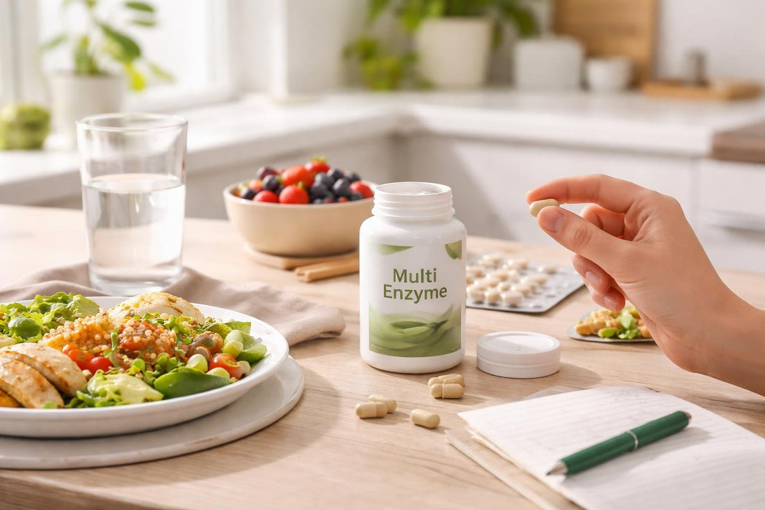 Beginner taking multi enzyme supplement with meal safely