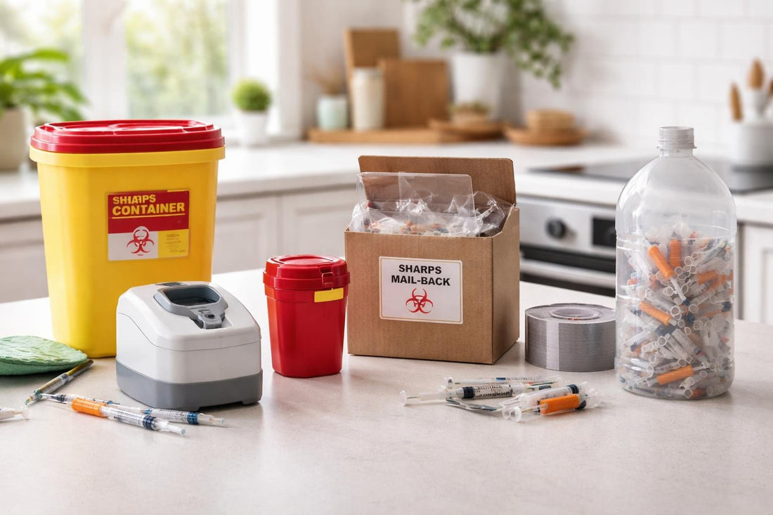 Affordable needle destruction and sharps containers vs image