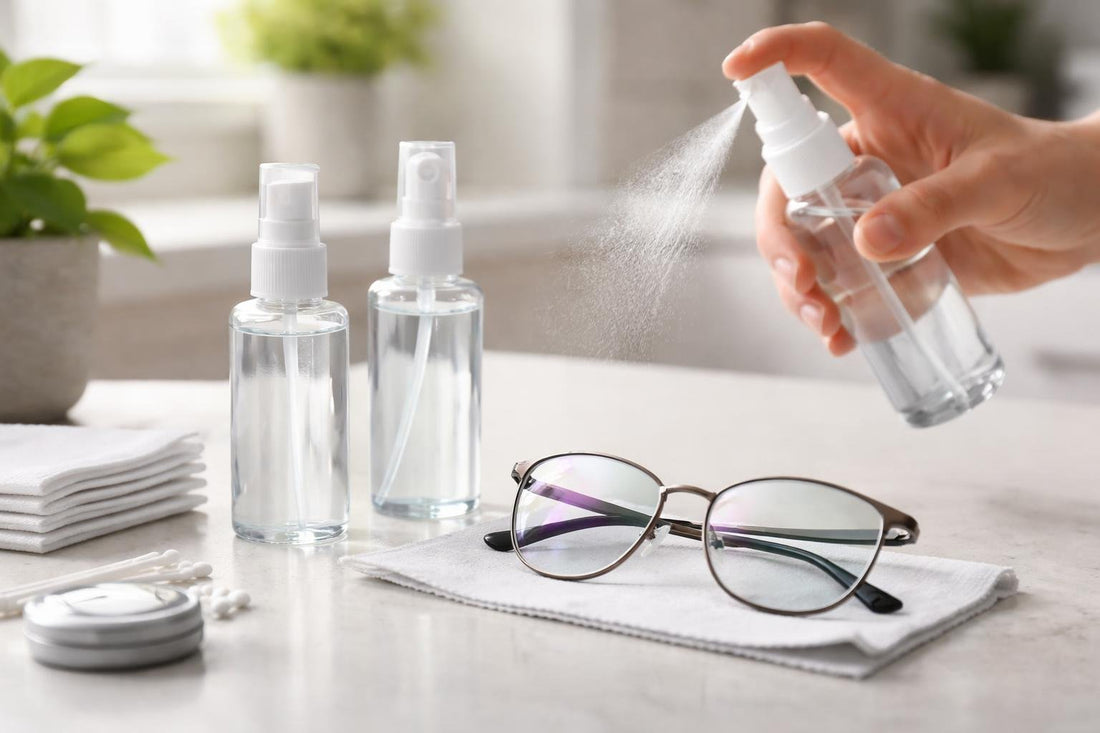 spray cleaning coated eyeglasses anti-reflective lenses