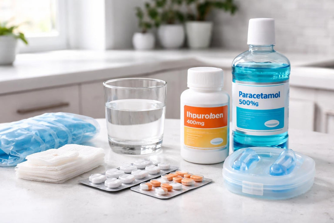 post-op oral pain relief kit and mouth guard