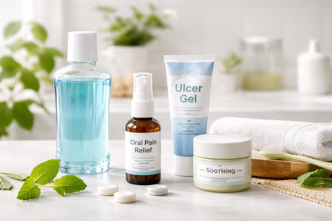 Gentle oral care products for sore gums and ulcers