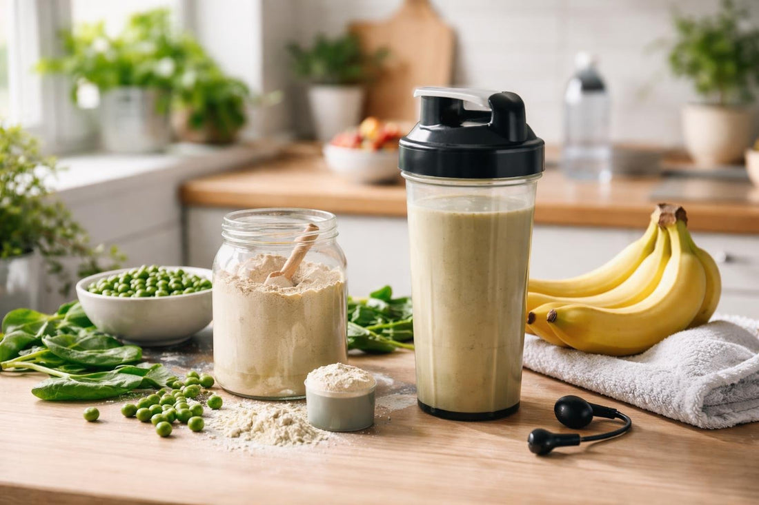 Pea protein powder shake for training in Scotland