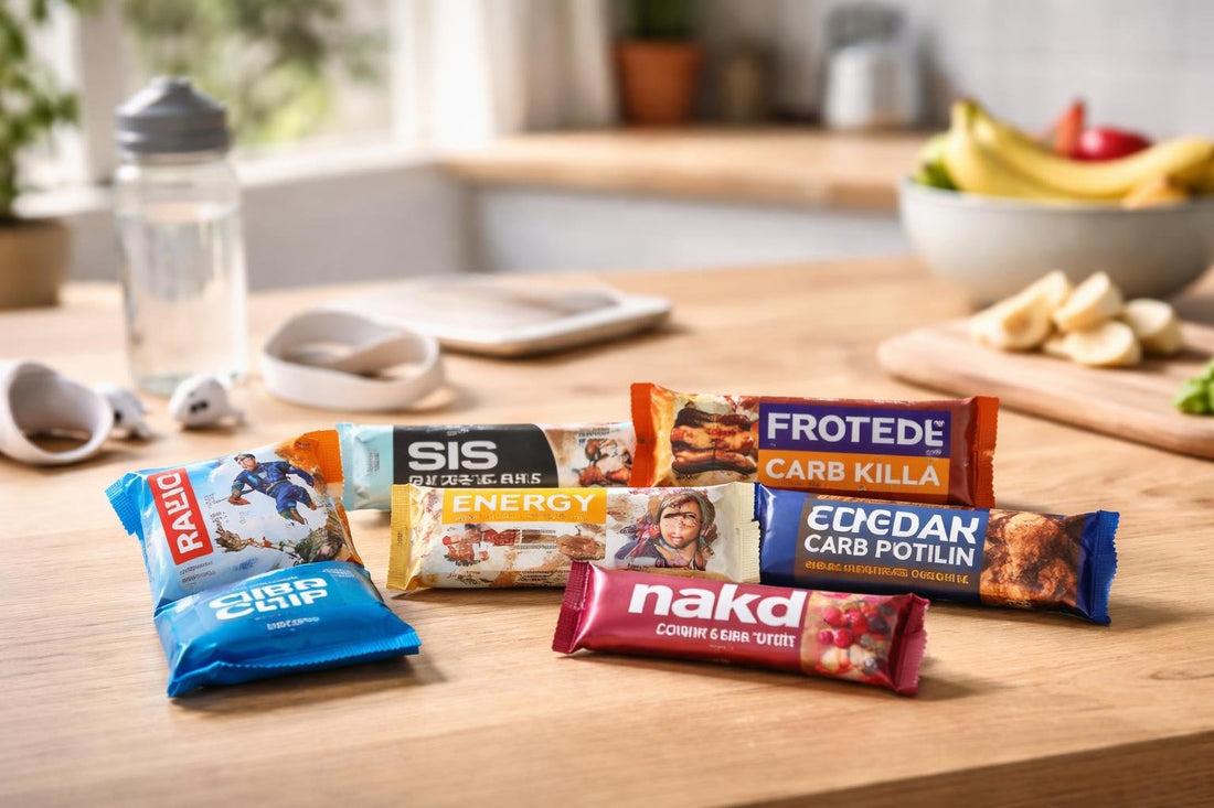 performance nutrition bars lined up for runners