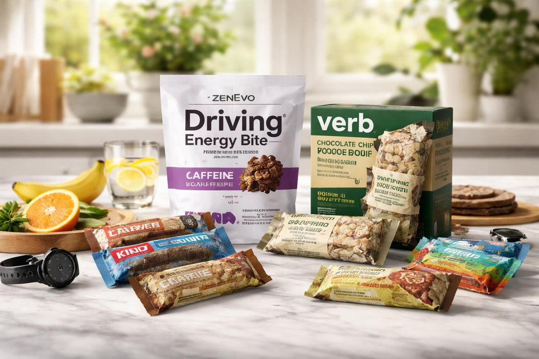 Selection of performance nutrition bars and alternatives