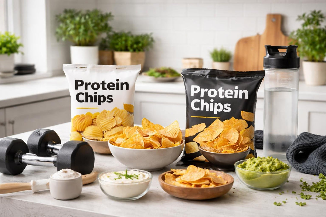High-protein chips and crisps for gym snacks