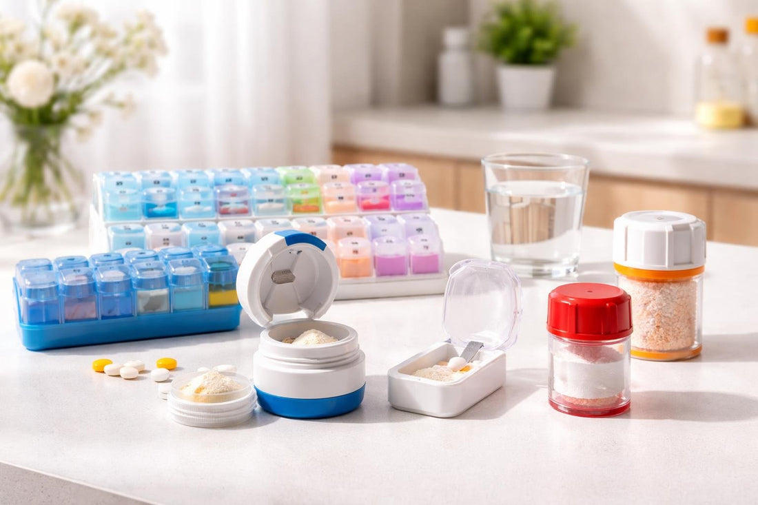 Range of pill crushers and splitters for carers