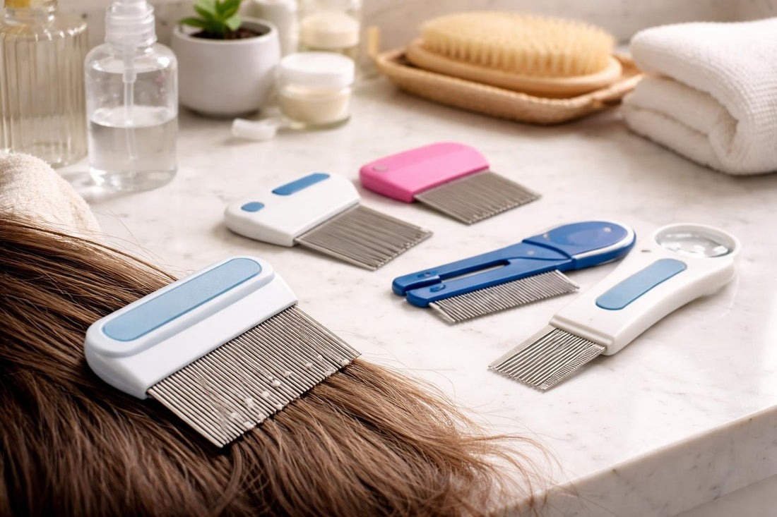 Precision lice comb removing nits from hair at home