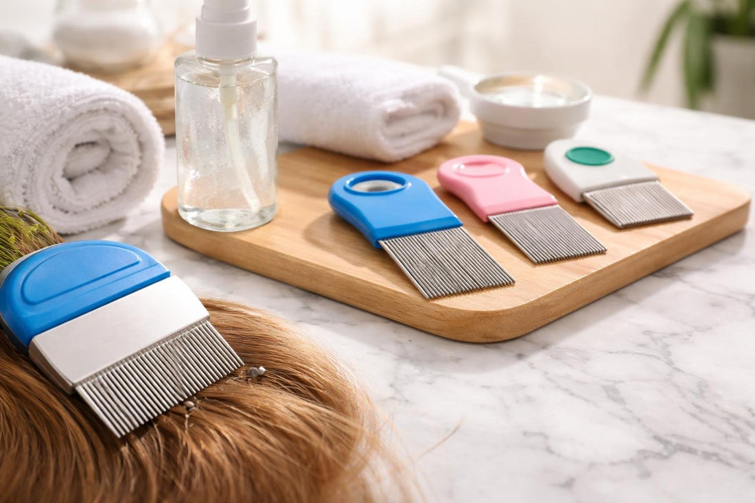 Precision lice comb removing nits from hair at home